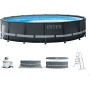 Intex Piscina elevada redonda Ultra XTR Frame 549x132 cm con depuradora (55217)