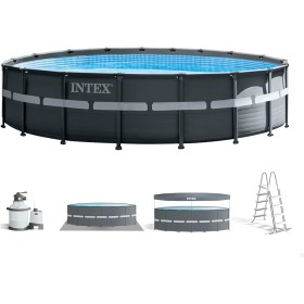Intex Piscina elevada redonda Ultra XTR Frame 549x132 cm con depuradora (55217)