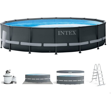 Intex Piscina elevada redonda Ultra XTR Frame 549x132 cm con depuradora (55217)