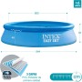Intex 56007 - Piscina Hinchable, Ø305x76 cm, 3.853 litros, Piscina Redonda, con depuradora Cartucho, 1.250 litros/Hora, Filtro