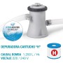 Intex 56007 - Piscina Hinchable, Ø305x76 cm, 3.853 litros, Piscina Redonda, con depuradora Cartucho, 1.250 litros/Hora, Filtro