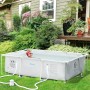 Outsunny Piscina Desmontable Tubular 292x190x75 cm con Depuradora de Cartucho 1200L/H Piscina Rectangular de Exterior para