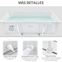 Outsunny Piscina Desmontable Tubular 292x190x75 cm con Depuradora de Cartucho 1200L/H Piscina Rectangular de Exterior para