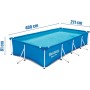 Bestway 56404-19 Infantil Bestway Deluxe Splash Frame Pool Piscina Desmontable Tubular, Color Azul, 300 x 201 x 66 cm