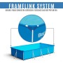Bestway 56404-19 Infantil Bestway Deluxe Splash Frame Pool Piscina Desmontable Tubular, Color Azul, 300 x 201 x 66 cm