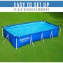 Bestway 56404-19 Infantil Bestway Deluxe Splash Frame Pool Piscina Desmontable Tubular, Color Azul, 300 x 201 x 66 cm