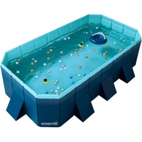 INDUSTEX - Piscina Plegable Foldable Pool, Piscina para niños y Adultos, Piscina para Perros portátil, Piscina Desmontable,