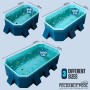 INDUSTEX - Piscina Plegable Foldable Pool, Piscina para niños y Adultos, Piscina para Perros portátil, Piscina Desmontable,