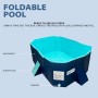 INDUSTEX - Piscina Plegable Foldable Pool, Piscina para niños y Adultos, Piscina para Perros portátil, Piscina Desmontable,