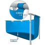 Intex Piscina Desmontable Rectangular Prism Frame, 400x200x122 cm, Material Triple Capa, Capacidad 8.418 L, Ventana panorámica,