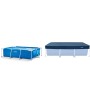 Intex 28270NP Small Frame - Piscina Desmontable, 220 x 150 x 60 cm, 1.662 litros, Color Azul & 55252 - Cobertor Solar para