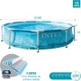 Intex ¡28208NP-PISCINA Beachside Frame D305X76 CM (C/Bomba Filtro)