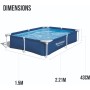 BESTWAY Piscina Desmontable Tubular Infantil Steel Pro 221x150x43cm Azul