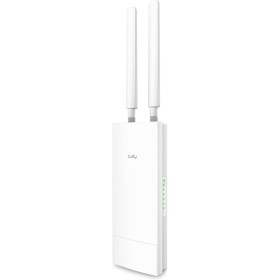 Cudy Módem router 4G LTE Cat 4 para exteriores desbloqueado con ranura SIM, WiFi N300, IP65, antenas celulares desmontables,