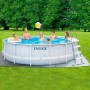 Intex Piscina Desmontable Rectangular Chevron Prism Frame Premium, Medidas 400x200x100cm, Capacidad 6.836 litros, Material