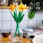 LEGO Botanical Narcisos, Flores Artificiales, Ramo Floral Amarillo y Blanco, Decoración de Pascua para Dormitorio o Escritorio,
