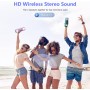 AY Altavoz Bluetooth Potente, IPX7 Impermeable Altavoz Bluetooth 5.3 Portatil con Luz LED de Color y Graves Ricos, Maridaje
