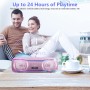 AY Altavoz Bluetooth Potente, IPX7 Impermeable Altavoz Bluetooth 5.3 Portatil con Luz LED de Color y Graves Ricos, Maridaje