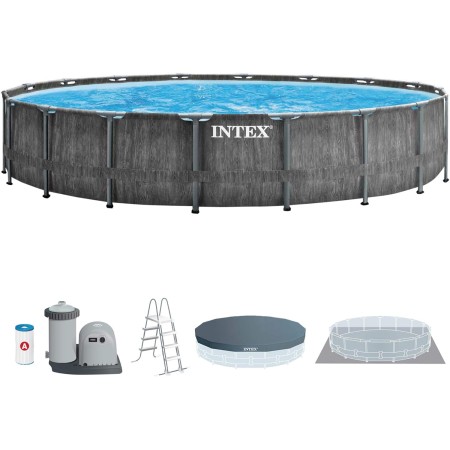 Intex 26742NP - Piscina Desmontable, 457x122 cm, con depuradora Cartucho, 3.785 litros/Hora, Filtro Cartucho Tipo A, Piscina