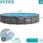 Intex 26742NP - Piscina Desmontable, 457x122 cm, con depuradora Cartucho, 3.785 litros/Hora, Filtro Cartucho Tipo A, Piscina
