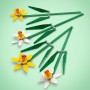 LEGO Botanical Narcisos, Flores Artificiales, Ramo Floral Amarillo y Blanco, Decoración de Pascua para Dormitorio o Escritorio,
