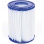 BESTWAY 56418D - Piscina Desmontable Tubular Steel Pro Max 366 x 100 cm, con Depuradora Cartucho 2.006 L/H y Escalera