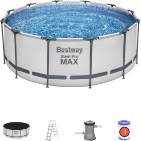 Bestway Steel Pro MAX™ 12' x 48"/3.66m x 1.22m Pool Set, Multicolor