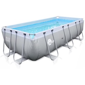 Piscina Familiar 4x2x1m con Marco de Acero Jardín XL Pool