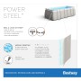 Bestway Power Steel Frame - Juego de Piscina con Bomba de Filtro (282 x 196 x 84 cm), Color Gris Claro