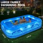 Piscinas Hinchables Grandes con Luces, Solar Piscina Hinchable Adultos con 12 Modos de Iluminación, 240X150X55CM Piscina