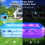 Piscinas Hinchables Grandes con Luces, Solar Piscina Hinchable Adultos con 12 Modos de Iluminación, 240X150X55CM Piscina