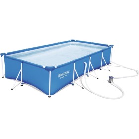 BESTWAY 56424 Set Piscina Exterior Steel Pro Rectangular de 400 x 211 x 81 cm