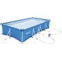 BESTWAY 56424 Set Piscina Exterior Steel Pro Rectangular de 400 x 211 x 81 cm