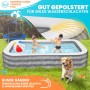 KESSER® Piscina hinchable familiar para niños y adultos, piscina familiar, verano, 240 x 142 x 56 cm, 613 litros, capacidad para