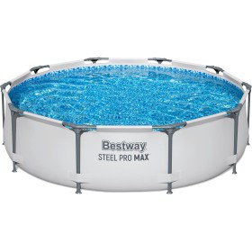 BESTWAY 56406D - Piscina Desmontable Tubular Steel Pro Max 305 x 76 cm, Multicolor