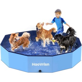 Piscina Perros Grandes, 120x30CM Piscina Infantil para Niños y Mascotas, Antideslizante y de PVC Engrosado, Piscina para Perros