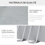 Outsunny Piscina rectangular Fuera del suelo Tubular con escalera, Bomba y filtro, Acero y PVC - 425 x 230 x 101 cm, Gris