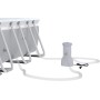 Outsunny Piscina rectangular Fuera del suelo Tubular con escalera, Bomba y filtro, Acero y PVC - 425 x 230 x 101 cm, Gris