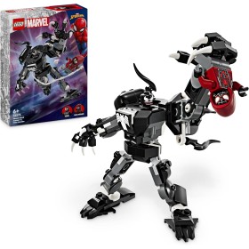 LEGO Marvel Armadura Robótica de Venom vs. Miles Morales, Lucha Entre Superhéroes Articulados, Juguete de Construcción con