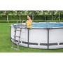 Bestway Steel Pro MAX Frame - Piscina Completa con Bomba de Filtro (diámetro 366 x 122 cm), Color Gris Claro