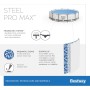 Bestway Steel Pro MAX Frame - Piscina Completa con Bomba de Filtro (diámetro 366 x 122 cm), Color Gris Claro