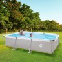 Piscina Rectangular con Estructura, Gris