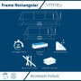Piscina Rectangular con Estructura, Gris
