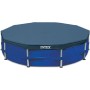 Intex 26702NP - Piscina Desmontable Redonda Prism Frame intex 305x76 cm con depuradora + 28030 - Cobertor Piscina metálica Metal
