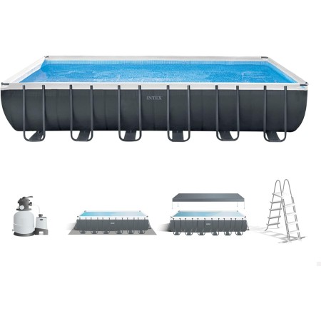 INTEX 55221 - Piscina elevada Rectangular Ultra XTR Frame 732x366x132 cm + depuradora