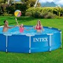 Intex Piscina Elevada Metal Frame 6503 litros, 366 X 76 Cm + 28031 Cobertor Piscina Metálica Metal & Prisma Frame 366 Cm