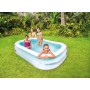 Intex 58484NP - Piscina Hinchable Rectangular 305 x 183 x 56 cm, 1.020 litros, Color Celeste