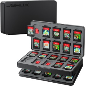 JSAUX Caja para Tarjetas de Juego Compatible con Nintendo Switch 2 (2025), Switch OLED y Lite, Game Card Case Estuche rígido