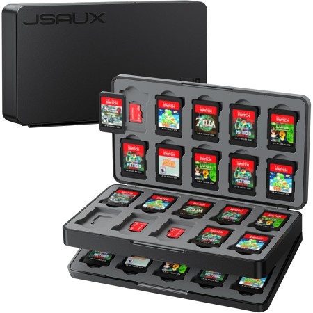 JSAUX Caja para Tarjetas de Juego Compatible con Nintendo Switch 2 (2025), Switch OLED y Lite, Game Card Case Estuche rígido