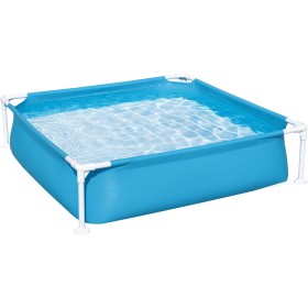BESTWAY Piscina Desmontable Tubular Infantil My First Frame Pools 122x122x30,5 cm Azul